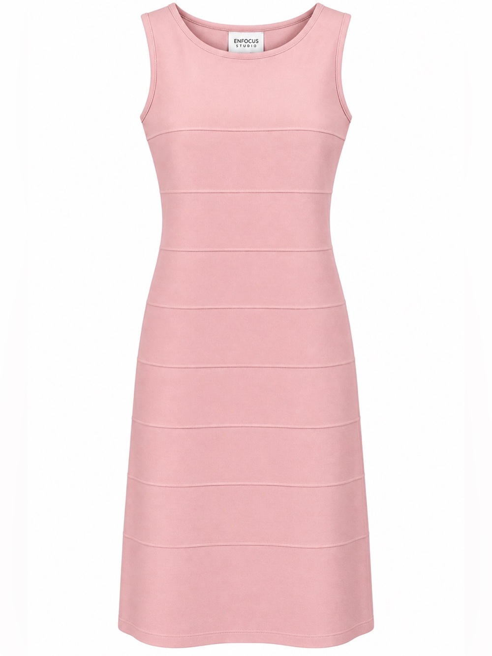 Enfocus Studio Dusty Pink Sleeveless Midi Knit Dress